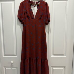 PARK AND FIFTH Elegant Red Floral Dress